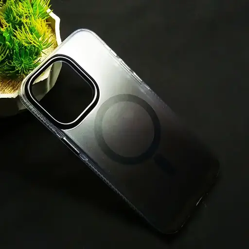 [PO26BIP15PR-7-2] iPhone 15 Pro Creative Matte 3D Shine Megsafe Wireless Back Case (Black)