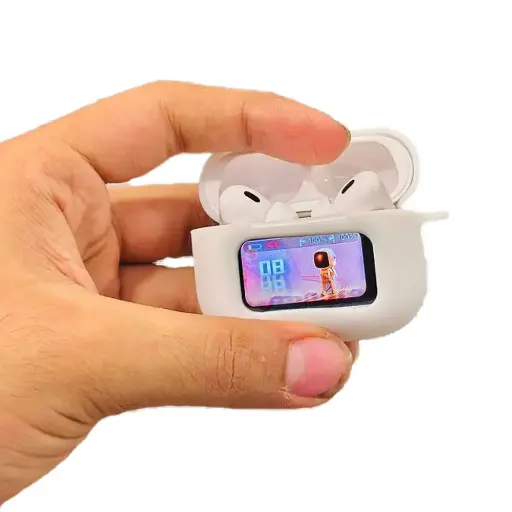 [HFBCASE-24-1] A9 Pro AirPods Pro 2 Silicone Case with Screen - White
