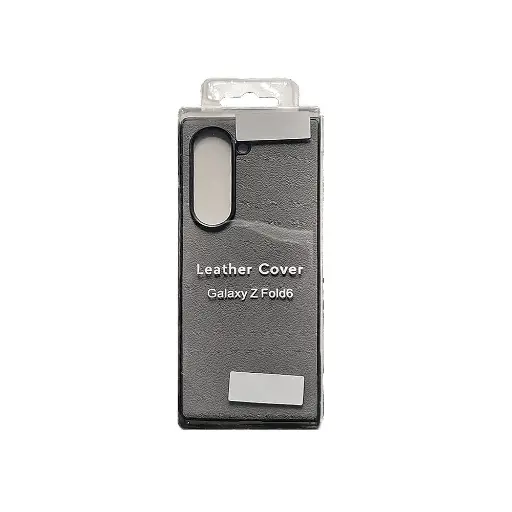 [PO32BSZFLD6-1-9] Samsung Galaxy Z Flod 6 Official Luxuary Leather Back Case (Gray)