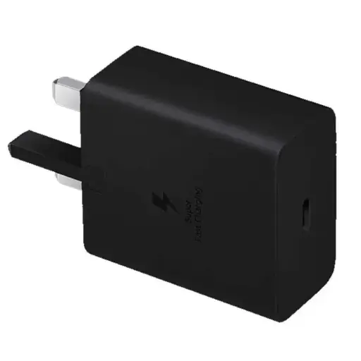  Samsung 45w Adapter W/o Cable Black 3 Pin Compact Design