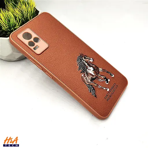 [PO43BVIV21E-2-13] Vivo V21E|V20|Y73 Santa Barbara Polo Back Case (Brown)