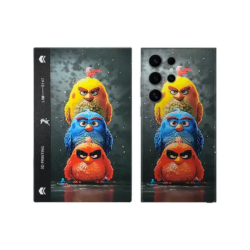[SKIN-19-ANGRYBRD] Angry Birds 3D Printed Mobile Back Skin - Customizable & Fun Design