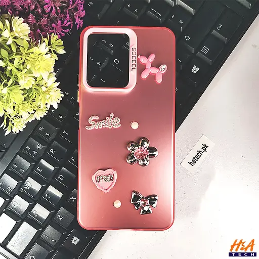 [PO8BMI13C-13-10] Redmi 13C So Cool Smile Face Back Case (Pink)