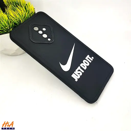 [PO14BVIS1PR-68-2] Black Soft Silicone Printed Back Case for Vivo S1 Pro & Y51 - Stylish Protection