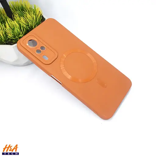 [PO14BVIY53S-16-13] Vivo Y51s|Y53s|Y31 2020 Soft Silicone Magsafe Logo Back Case (Brown)