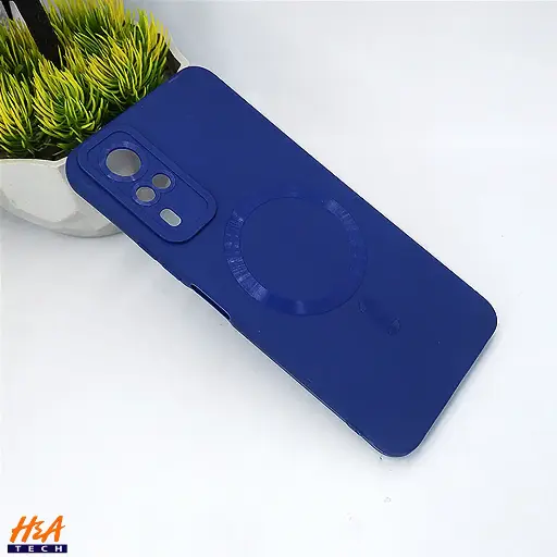 [PO14BVIY53S-16-17] Vivo Y51s|Y53s|Y31 2020 Soft Silicone Magsafe Logo Back Case (Navy Blue)