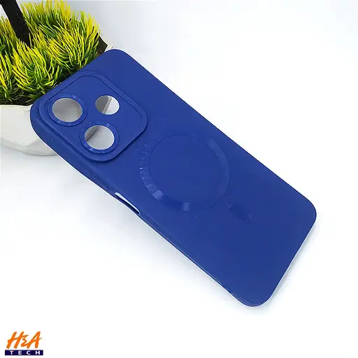 [PO14BMI13-16-17] Xiaomi Redmi 13 4G|Note 13R Soft Silicone Magsafe Logo Back Case (Navy Blue)