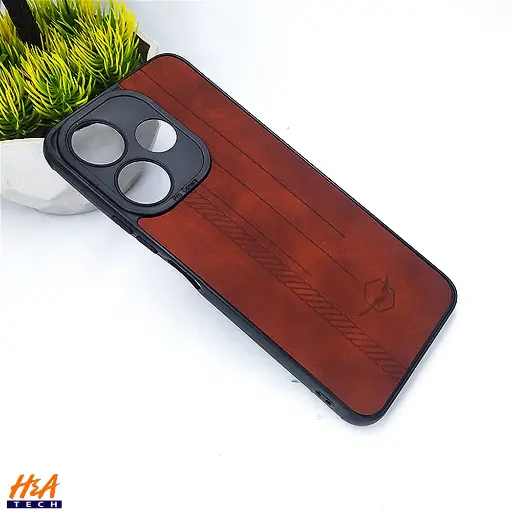 [PO18BMI13-2-34] Xiaomi Redmi 13|Note 13R Soft Leather Back Case (Dark Brown)
