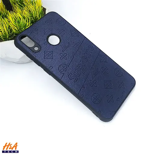[PO18BHUHN8C-2-17] Huawei Honor 8C Supreme Leather Back Case (Navy Blue)