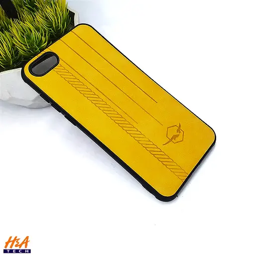 [PO18BHUY5P18-2-6] Huawei Y5 Prime 2018 Logo Leather Back Case (Yellow)