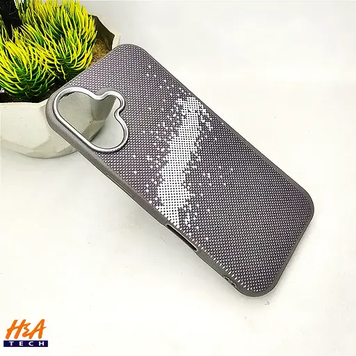 [PO58BIP16-1-36] iPhone 16 Fiber Fusion Stripe Edition Back Case (Natural Titanium)