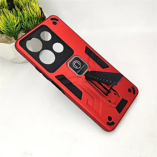[PO39BINOT30-2-4] Infinix Note 30 4G Armor With Stand Back Case (Red)