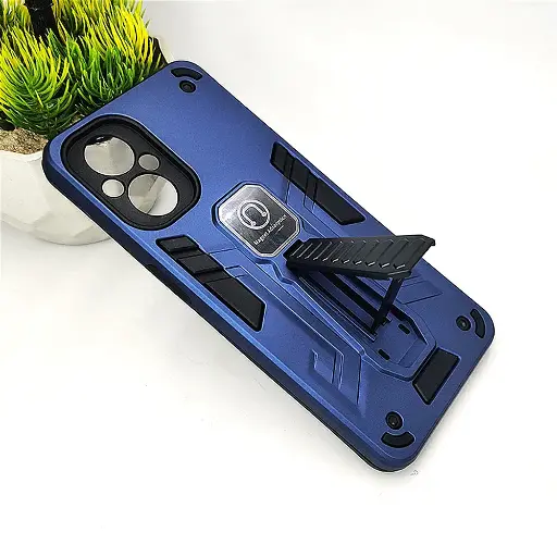 [PO39BOF21PR5G-2-17] Oppo F21 Pro 5G Armor With Stand Back Case (Navy Blue)
