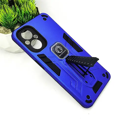 [PO39BOF21PR5G-2-3] Oppo F21 Pro 5G Armor With Stand Back Case (Blue)