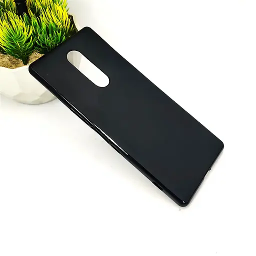 [PO14BXPR1MRK-1-2] Xperia Mark 1 Matte Soft Silicone Back Case - Sleek Black Protection