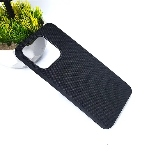 [PO32BMI13-16-2] Xiaomi Redmi 13 4G Spigen Hard Dotted Leather Back Case (Black)