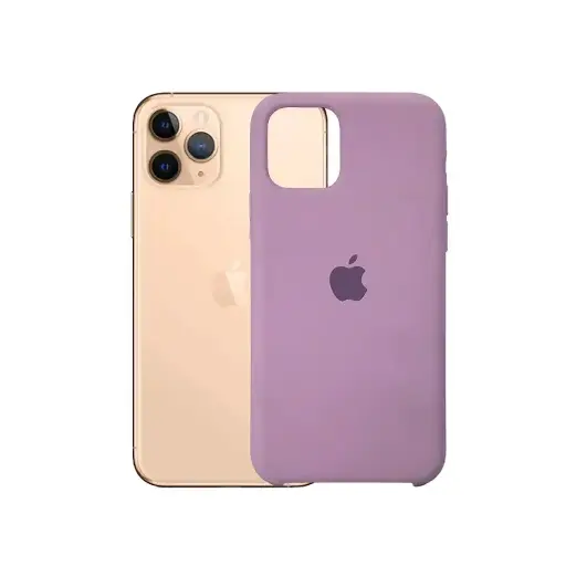 [PO23BIPXI-1-41] Iphone 11 Pro Back Case Soft Silky Mobile Pouch (Header Purple)