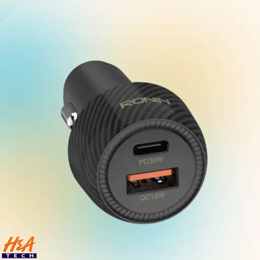 [C2C1T2RN-3] Ronin R-2505 48W Fast Car Charger with USB PD Port - Quick Charging Solution