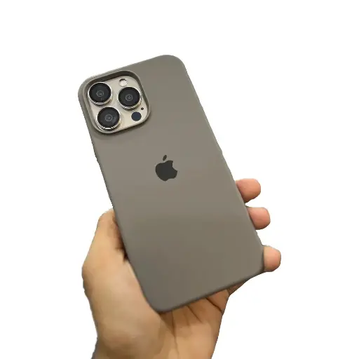 [PO23BIP12PMAX-1-36] Iphone 12 Pro Max Official Soft Silky Back Case (Natural Titanium)