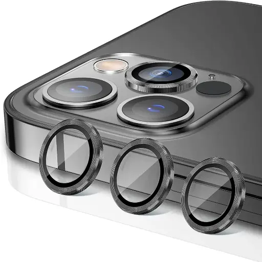 [PL14IP13PMX-3-9] Iphone 13 Pro Max Camera Rings (Grey)
