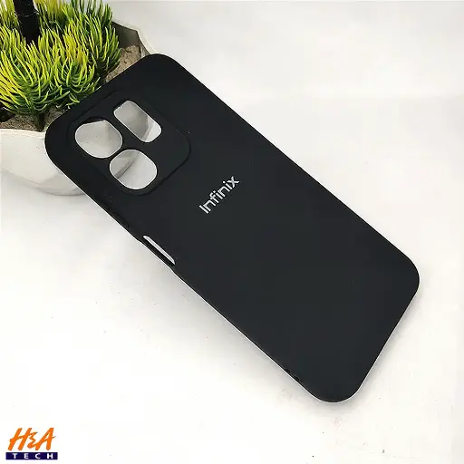 [PO23BIHOT50I-3-2] Infinix Hot 50i|Smart 9|Smart 9 HD Official Soft Silky Back Case (Black)