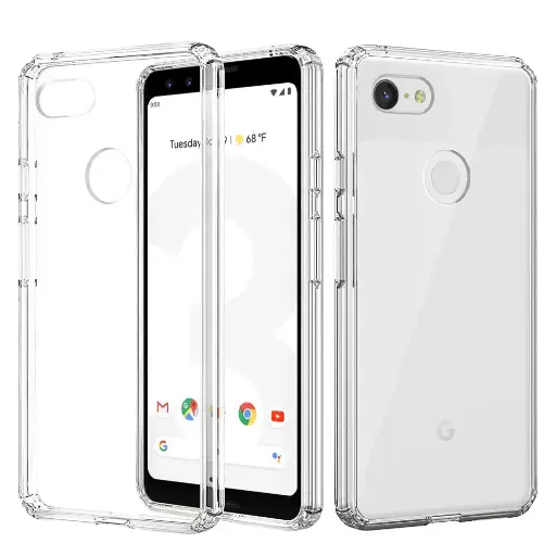 [PO7BGPXL3-3] Google Pixel 3 Dust Plug Transparent Back Case
