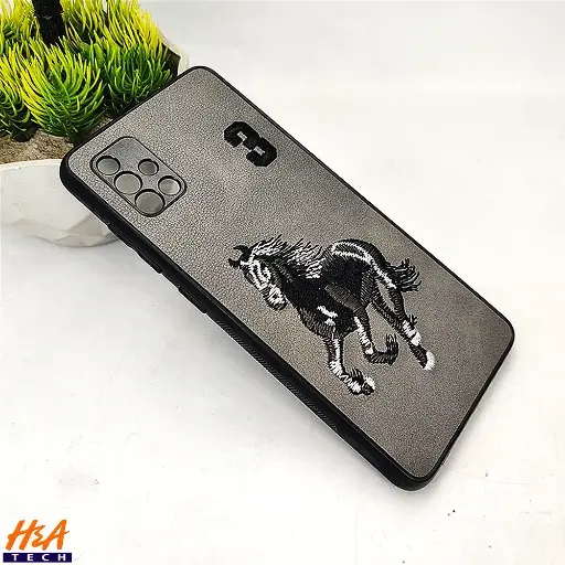 [PO43BSA51-13-9] Samsung Galaxy A51 Santa Barbara Polo Raquet Back Case (Gray)