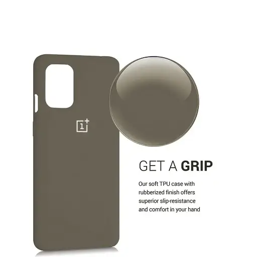 [PO23B1PL8T-1-35] OnePlus 8T|OnePlus 9R Original Official Soft Silky Back Case (Titanium)