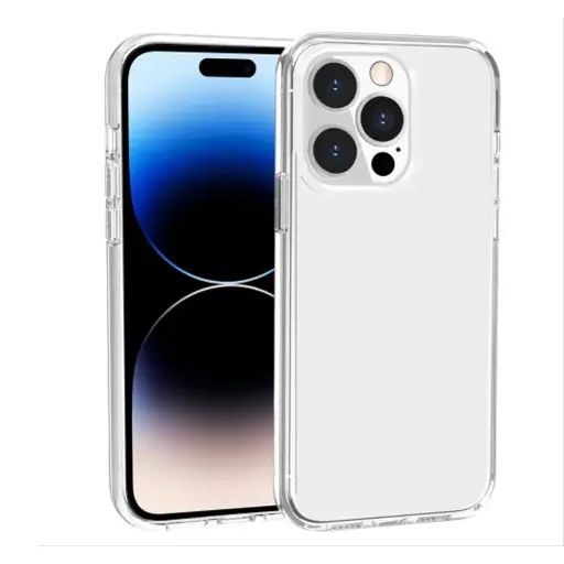 [PO7BIP14PMX-7] iPhone 14 Pro Max Berlia Clear Hard Transparent|TPU Back Case