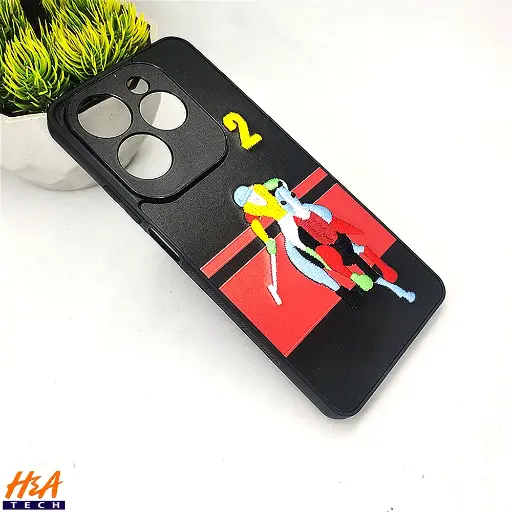 [PO43BIHOT40PR-13-2] Infinix Hot 40|40 Pro Santa Barbara Polo Raquet Back Case (Black)