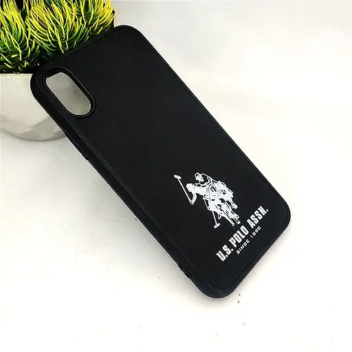 [PO43BIP8X-15-2] iPhone X|XS 3D Punch Printed Polo Back Case (Black)