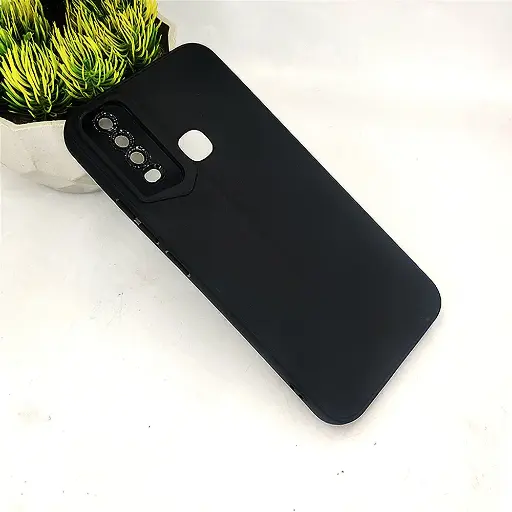 [PO14BVIY17-23-2] Vivo Y17 Y15 Y12 Y11 Soft Silicone Back Case - Black Protective Cover