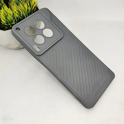 [PO14BTCMN30-12-9] Tecno Camon 30 4G GEAR 4 Luxuary Carbon Texture Soft Silicone Back Case (Gray)