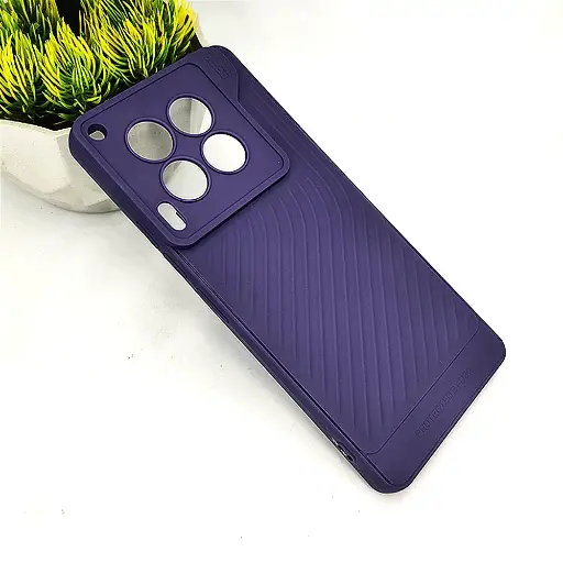 [PO14BTCMN30-12-12] Tecno Camon 30 4G Luxury Carbon Texture Silicone Case - Purple