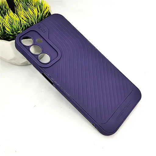 [PO14BSA15-12-12] Samsung Galaxy A15 4G|5G GEAR 4 Luxuary Carbon Texture Soft Silicone Back Case (Purple)