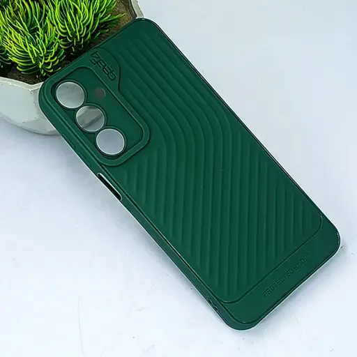 [PO14BSA16-12-11] Samsung Galaxy A16 4G|5G GEAR 4 Luxuary Carbon Texture Soft Silicone Back Case (Green)