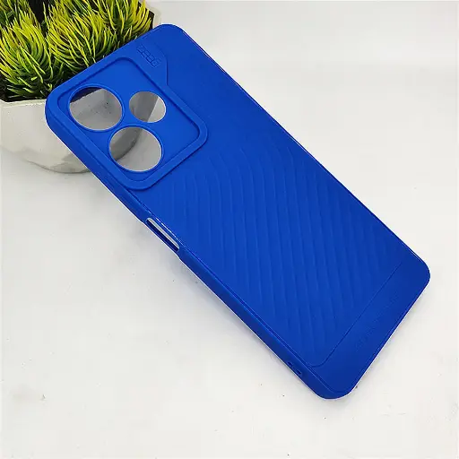 [PO14BIHOT30-12-3] Infinix Hot 30 GEAR 4 Luxuary Carbon Texture Soft Silicone Back Case (Blue)