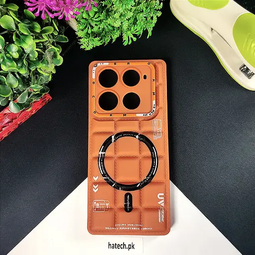 [PO14BINOT40PR-70-13] Infinix Note 40 Pro 3D Cubes Puffer Printed Back Case (Brown)