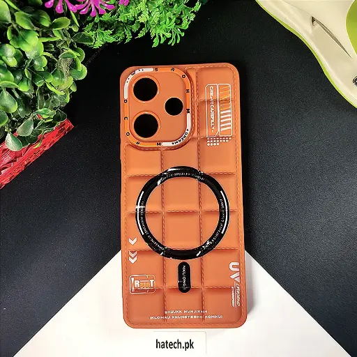 [PO14BIHOT30PY-70-13] Infinix Hot 30 Play 3D Cubes Puffer Printed Back Case (Brown)