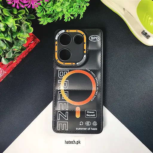 [PO14BTCMN20-13-2] Tecno Camon 20|Camon 20 Pro 3D Soft Silicone Puffer Printed Back Case (Black)