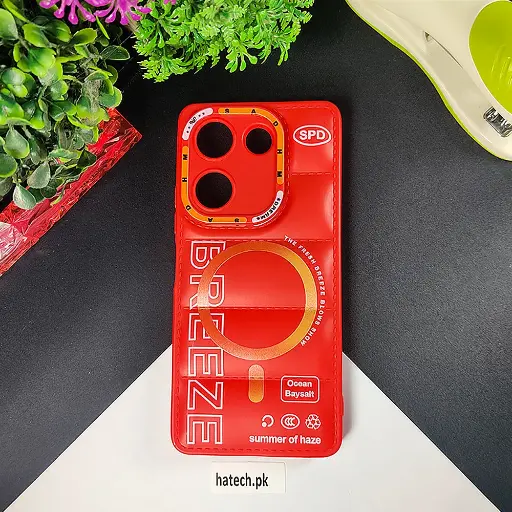[PO14BTCMN20-13-4] Tecno Camon 20|Camon 20 Pro 3D Soft Silicone Puffer Printed Back Case (Red)