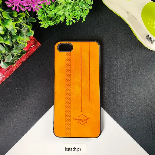 [PO18BHUY5P18-2-8] Huawei Y5 Prime 2018 Logo Leather Back Case (Orange)