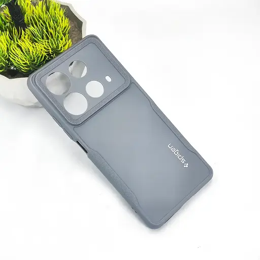 [PO14BINOT40-71-9] Infinix Note 40 Soft Silicone Back Case - Gray, Flexible & Protective