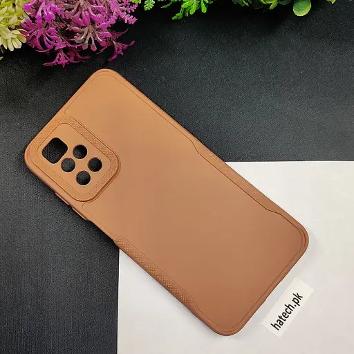 [PO14BMI10-71-13] Redmi 10 4G Soft Silicone Back Case (Brown)