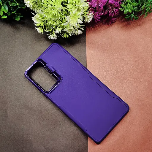 [PO14BSA55-72-17] Samsung Galaxy A55 5G Case Pro Camera Stand Soft Silicone Back Case (Navy Blue)