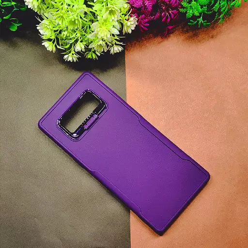 [PO14BSNOT8-72-12] Samsung Galaxy Note 8 Case Pro Camera Stand Soft Silicone Back Case (Purple)