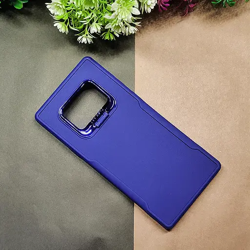 [PO14BSNOT9-72-17] Samsung Galaxy Note 9 Case Pro Camera Stand Soft Silicone Back Case (Navy Blue)