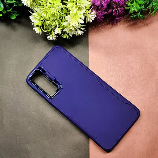 [PO14BVIY20-72-17] Vivo Y20 Y20i Y20s Y12s Y12a Case Pro Camera Stand Soft Silicone Back Case - Navy Blue
