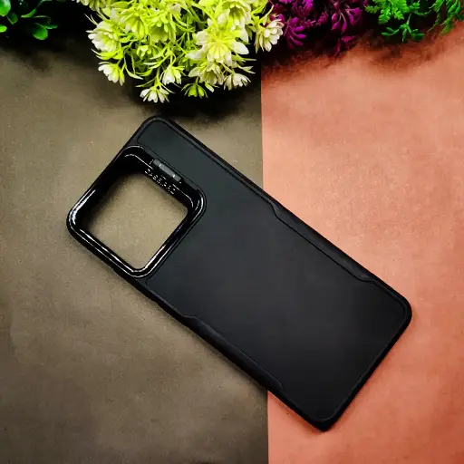 [PO14BORELMEC35-72-2] Oppo Realme C35/Narzo 50A Prime Soft Silicone Back Case with Camera Stand - Black