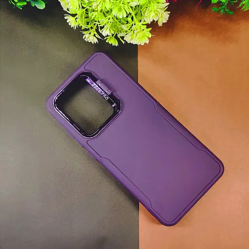 [PO14BMIA2PL-72-12] Xiaomi Redmi A2 Plus, A1 Plus, Poco C51 & C50 Case - Pro Camera Stand, Soft Silicone, Purple